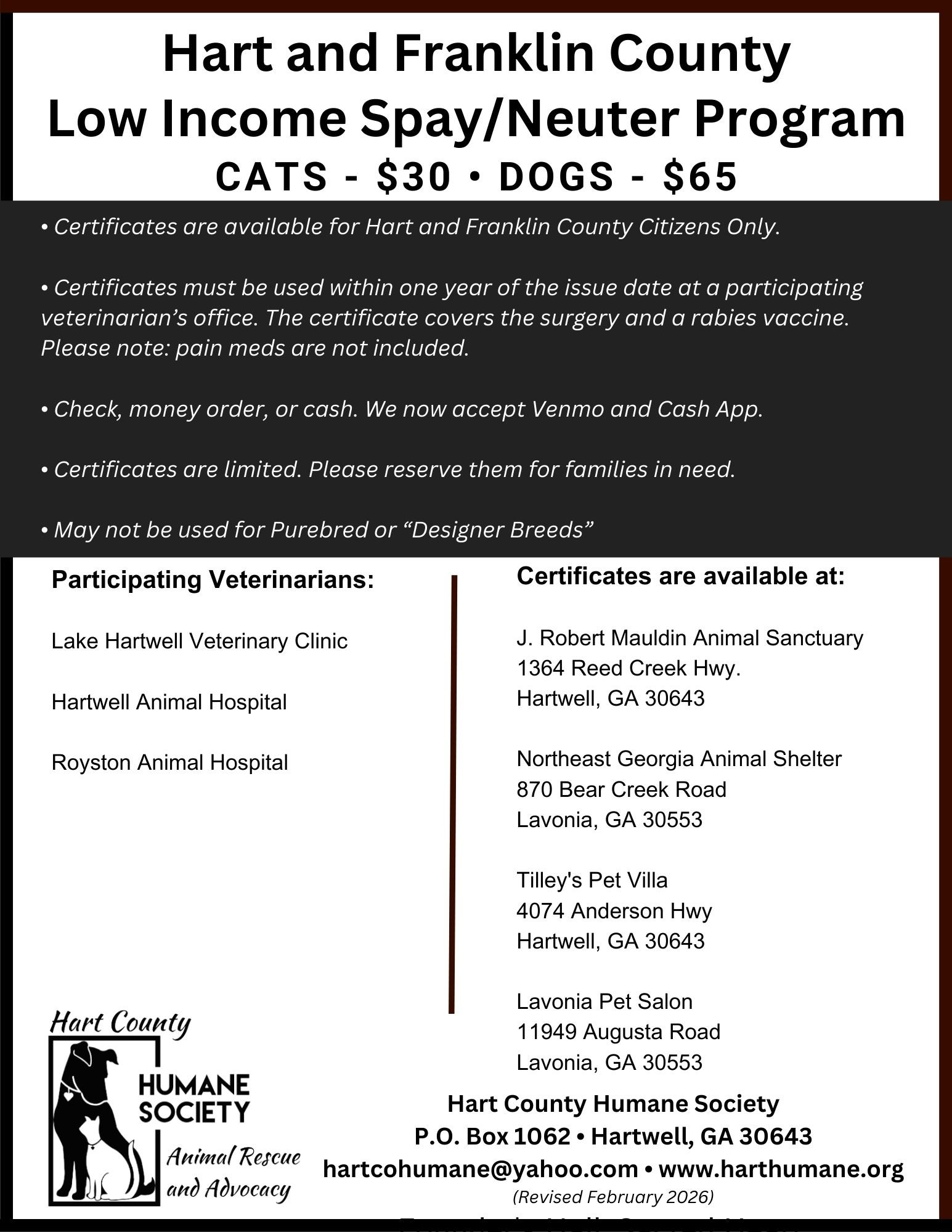 Spay/Neuter Flyer